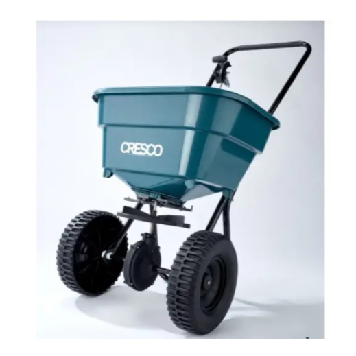 Розкидач добрив ручний Cresco CR10 (пластикові колеса, бункер 30л; для 26кг)