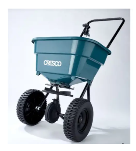 Розкидач добрив ручний Cresco CR10 (пластикові колеса, бункер 30л; для 26кг)
